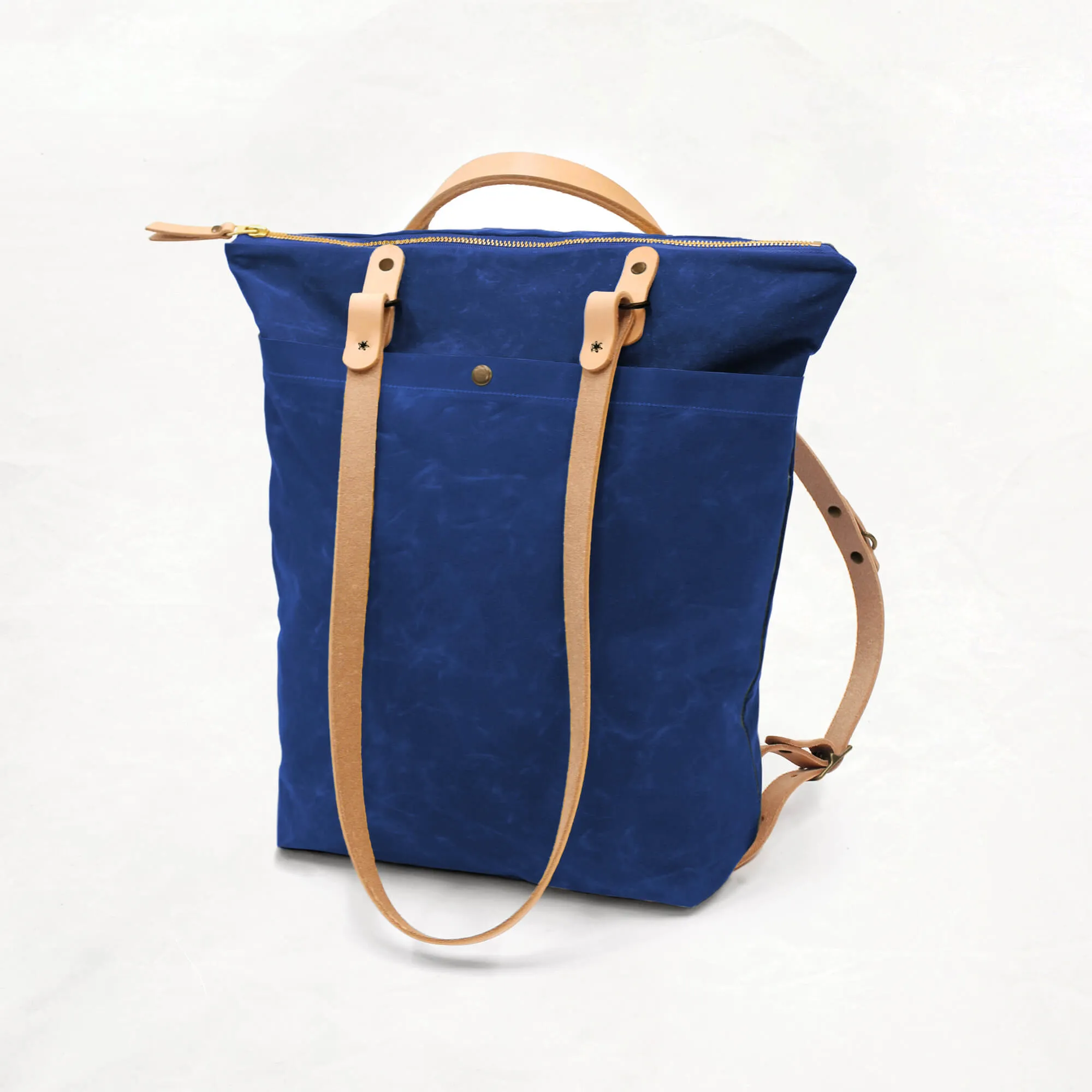 12 oz Cobalt Waxed Canvas