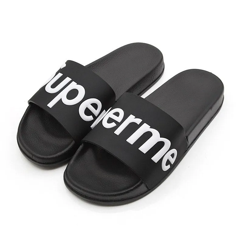 2018 New Summer Bathroom Cool House Home Slippers Men Women Unisex Non-slip Indoor/Outdoor Flip Flops Shoes Fashion Slides