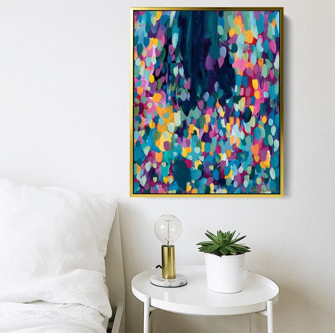 Amira Rahim - Date Night - Framed Canvas Print Wall Art Print