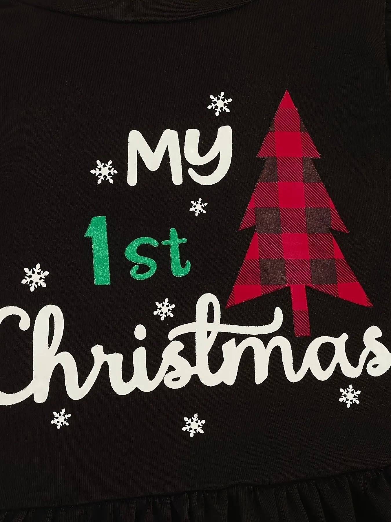 Baby Girl Christmas Outfits, Fall Winter Long Sleeve My First Christmas Letter Print Dress Top   Striped Pants 2pcs outdoor clothes Outdoor Set 3-18 Months, Outdoor Cloth
