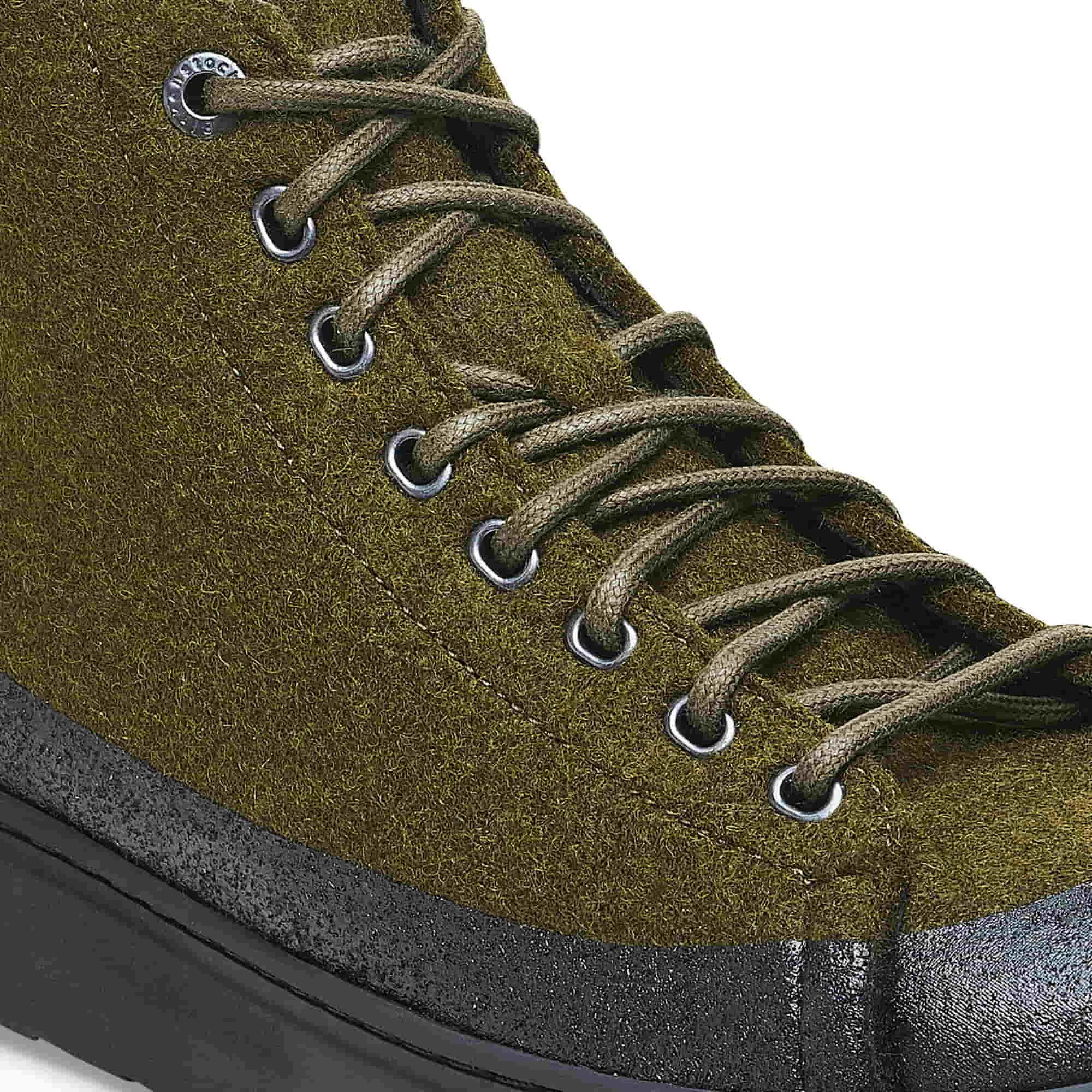 Bend Mid Dip Natural leather textile felt