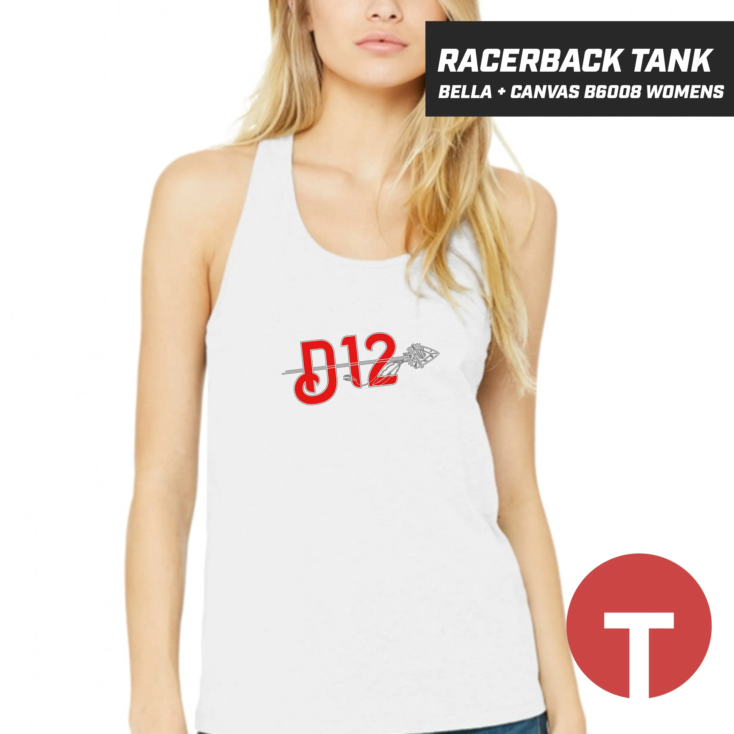 D12 - Bella   Canvas B6008 Women's Jersey Racerback Tank