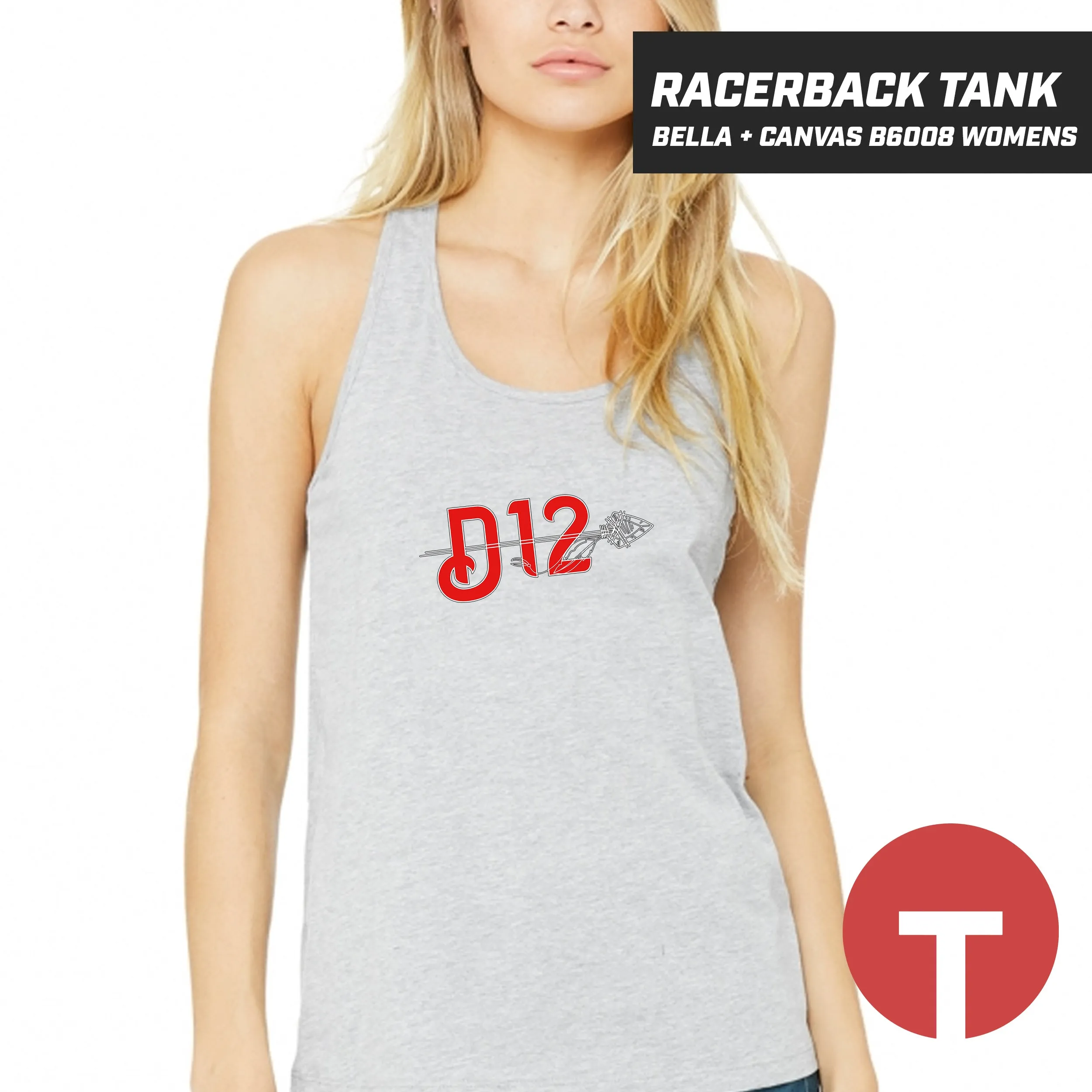D12 - Bella   Canvas B6008 Women's Jersey Racerback Tank