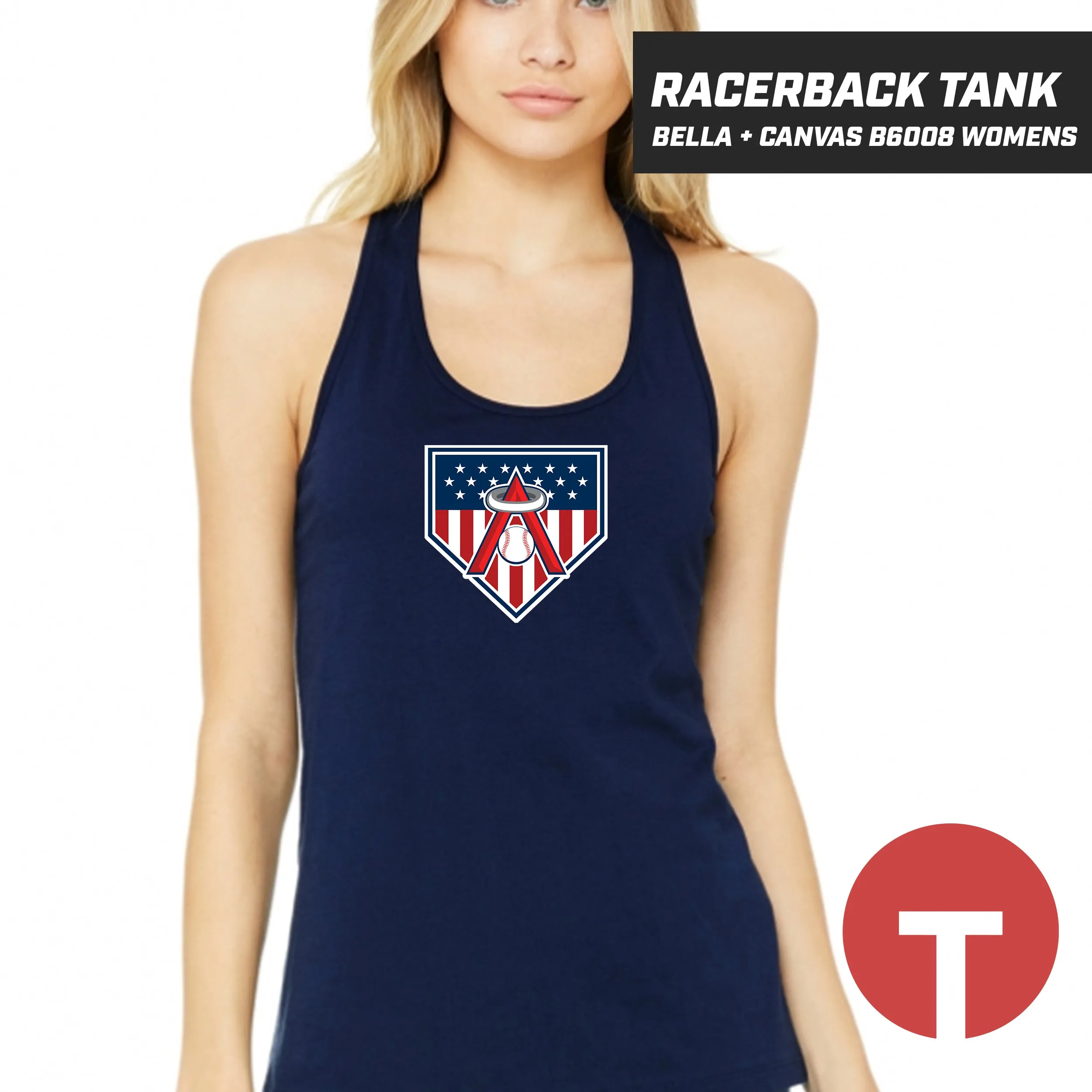 East Cobb Angels - LOGO 2 - Bella   Canvas B6008 Women's Jersey Racerback Tank