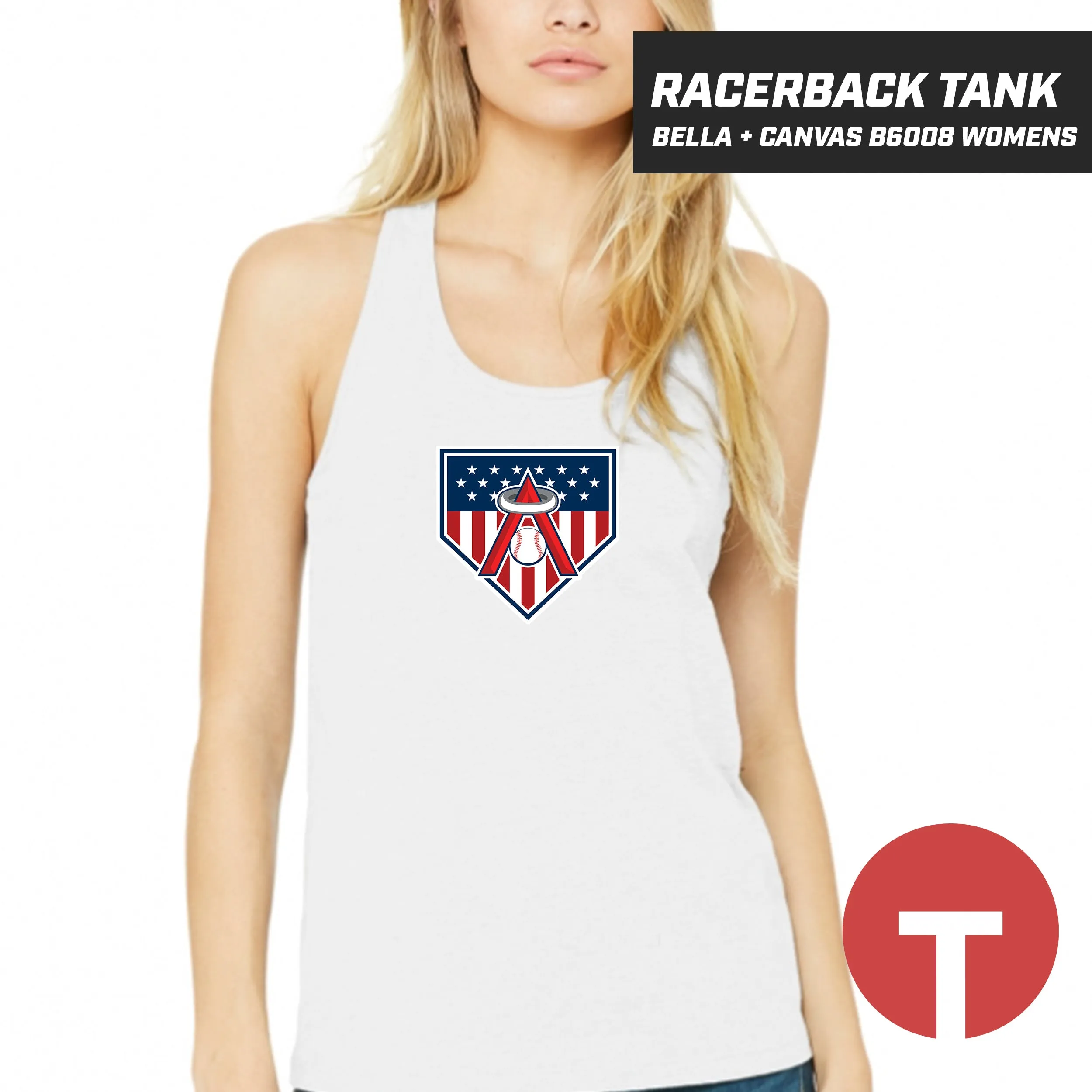 East Cobb Angels - LOGO 2 - Bella   Canvas B6008 Women's Jersey Racerback Tank