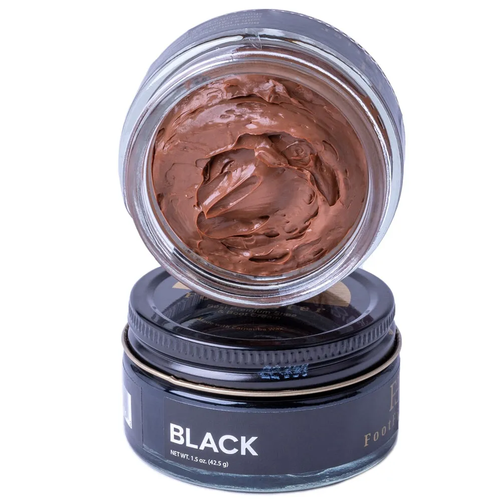 FootFitter Premium Shoe Cream Polish, Black & Brown - 2 Pack