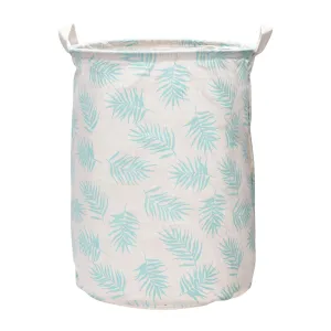 Large Storage Toy Box Bin -Blue Tropica Plant Pattern - Baby Laundry