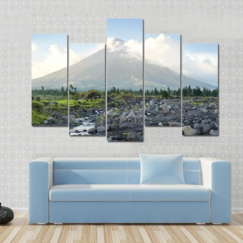 Mayon Volcano  Philippines Canvas Wall Art
