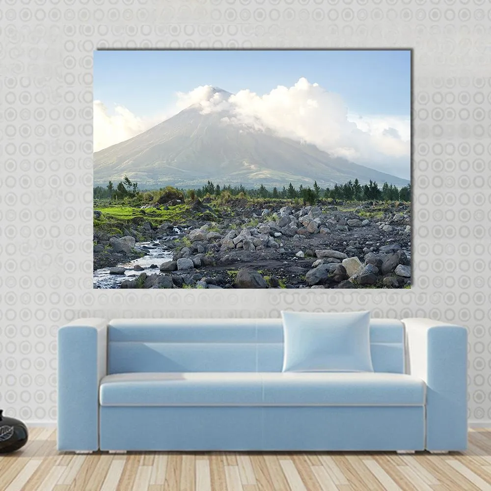 Mayon Volcano  Philippines Canvas Wall Art