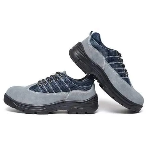 Men Anti Collision Toe Suede Leather Athletic Shoes Sneakers