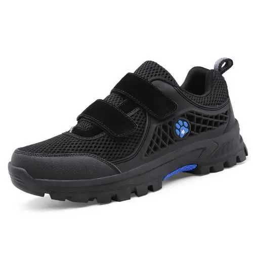 Men Breathable Mesh Hook Loop Outdoor Athletic Shoes