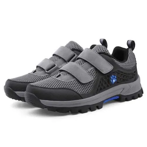 Men Breathable Mesh Hook Loop Outdoor Athletic Shoes