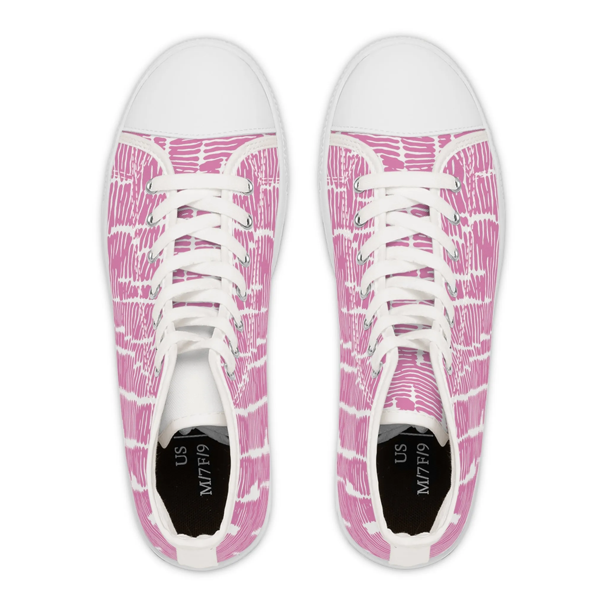 Pink Background Women's High Top Sneakers