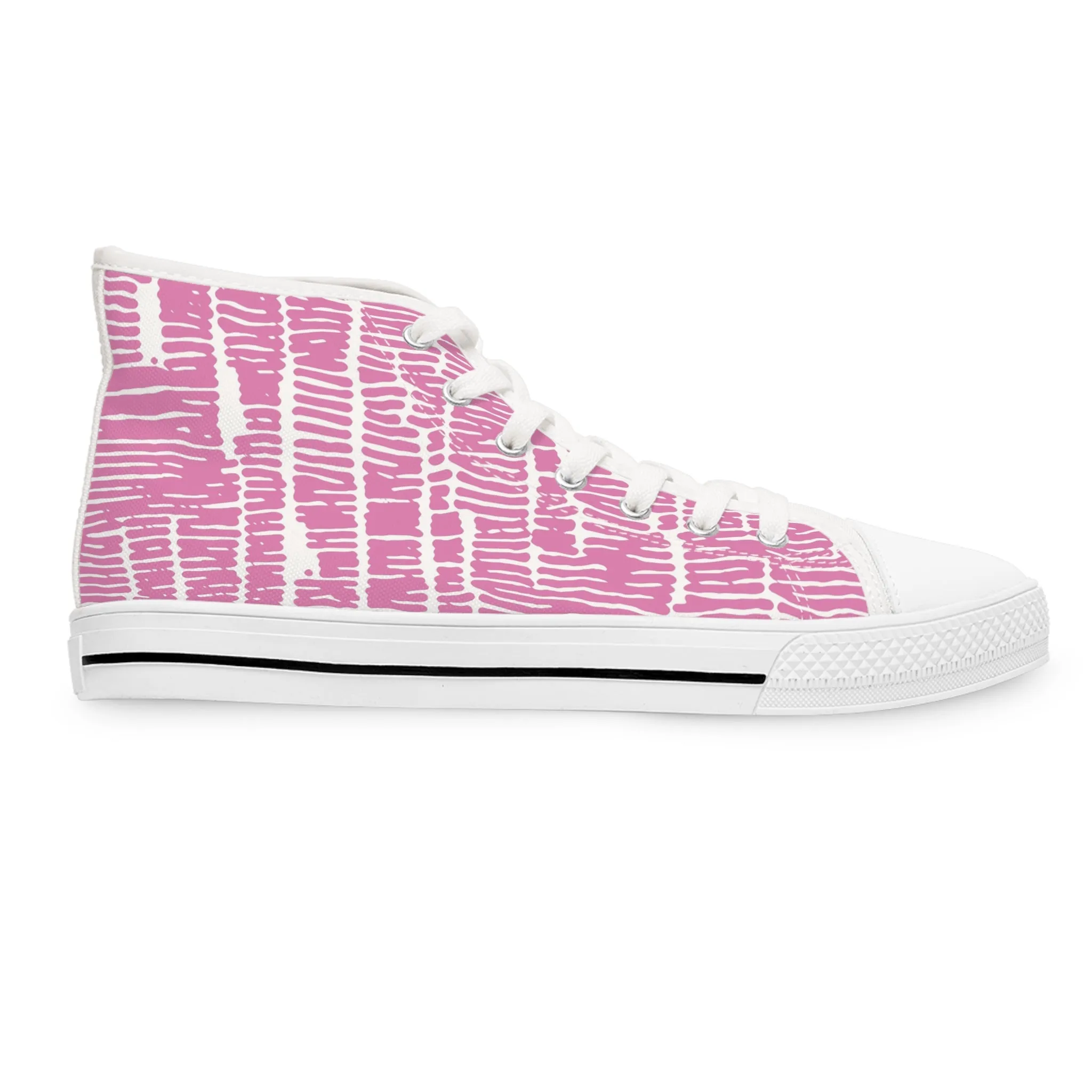 Pink Background Women's High Top Sneakers