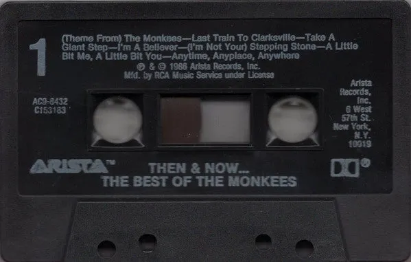 The Monkees - Then & Now... The Best Of The Monkees (Cass, Comp, Club) (VG )
